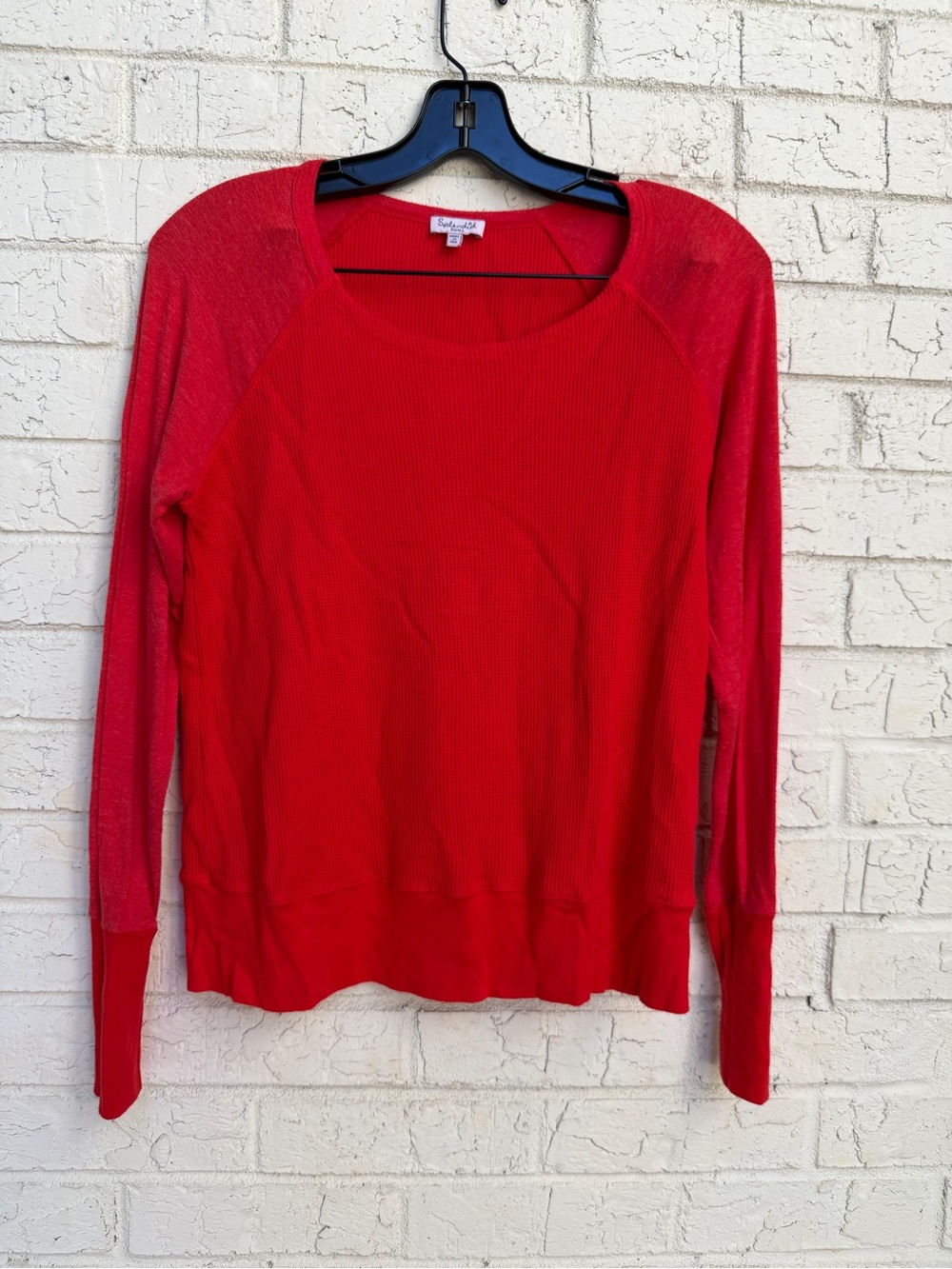 Splendid Red Thermal Raglan Long Sleeve Top S